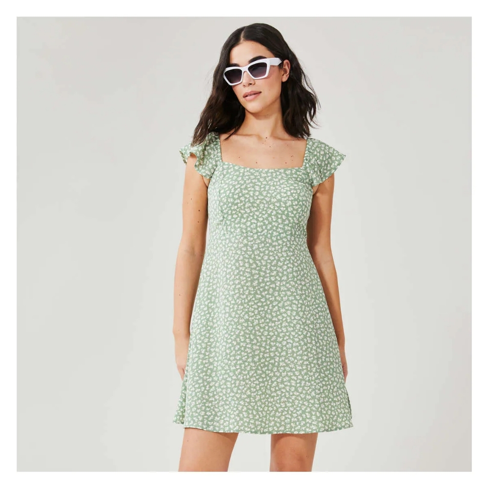 Joe Fresh Green Ditsy Floral Dress